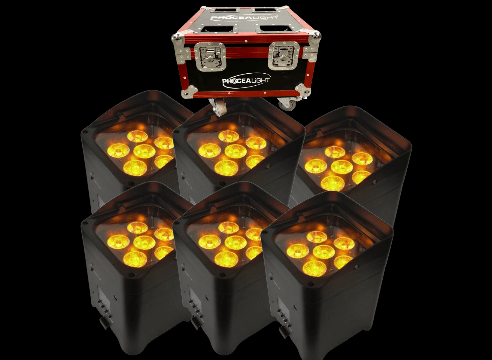 ⚪️🔋 Pack 6 PAR LED multicolores